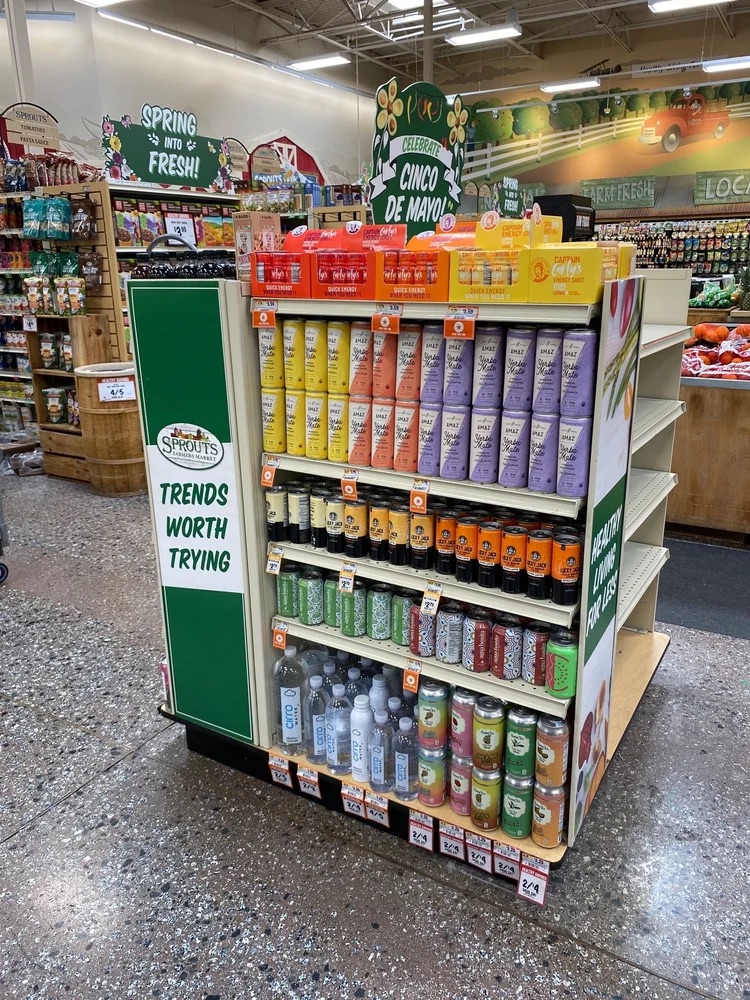 AMAZ functional beverage on shelf at Sprouts San Francisco